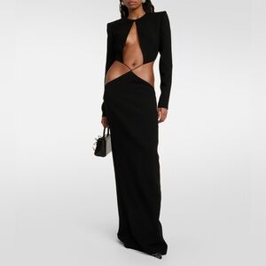 Black Cutout Long Sleeve Maxi Dress
